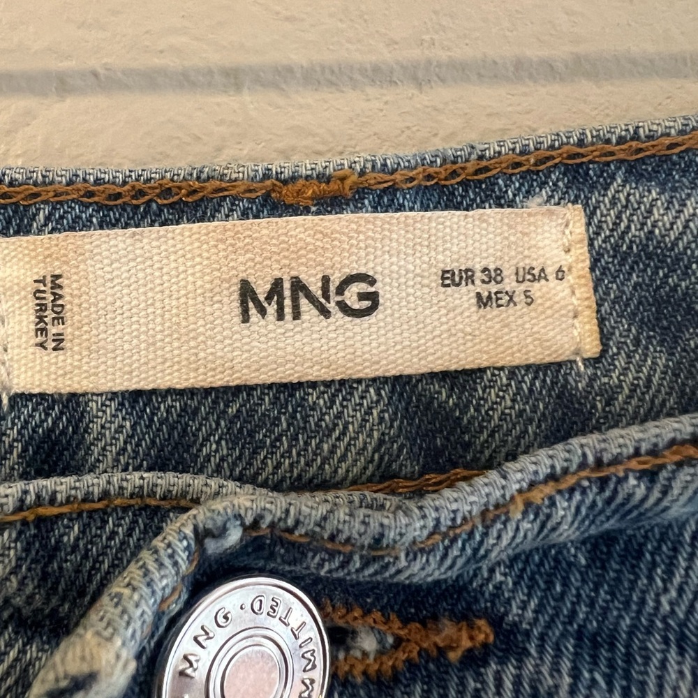 Mango Ripped High Rise Straight Jeans - Picture 7 of 10